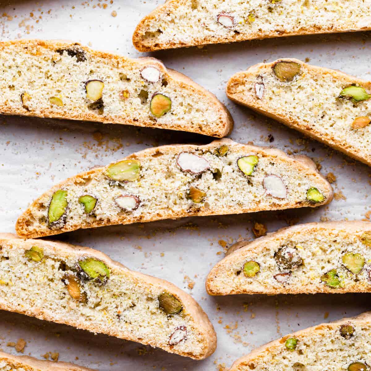 saffron, biscotti, pistachios