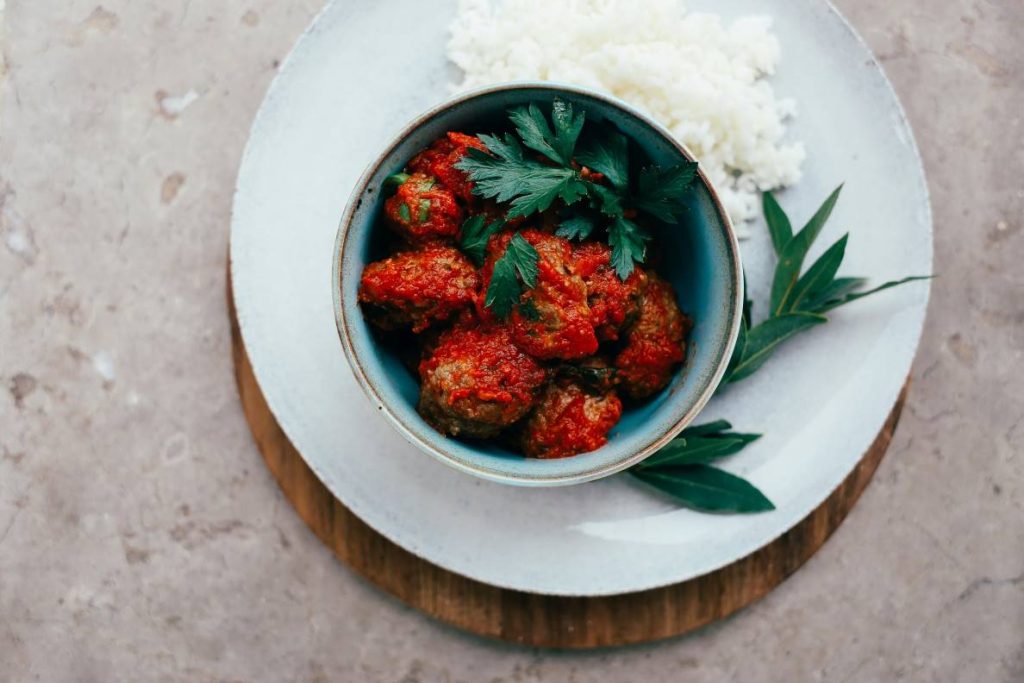 rice with meatballs