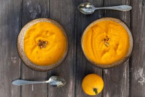 pumpkin soup with pistachio